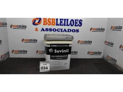 LOTE 034 - 01 BALDE DE TINTA SUVINIL INTERIORES FOSCOS 18L NA COR FOSCO BRANCO. VENCIMENTO 10/2027 (NOVO) (NO ESTADO) ATENÇÃO! FAZER A VISITAÇÃO ANTES DE ARREMATAR, NÃO SABEMOS SE FUNCIONA. LEILÃO NÃO TEM GARANTIA E NEM DEVOLUÇÃO, SUJEITO A POSSÍVEIS AVARIAS VISÍVEIS/OCULTAS E/OU AUSÊNCIA DE COMPONENTES.
