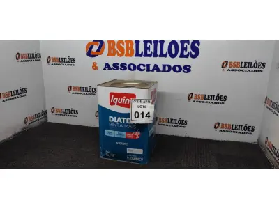 LOTE 014 - 01 LATA DE TINTA 16L/ 18L INTERIORES/EXTERIORES ACRÍLICO FOSCO IQUINE BASE P. (NOVO) (NO ESTADO) ATENÇÃO! FAZER A VISITAÇÃO ANTES DE ARREMATAR, NÃO SABEMOS SE FUNCIONA. LEILÃO NÃO TEM GARANTIA E NEM DEVOLUÇÃO, SUJEITO A POSSÍVEIS AVARIAS VISÍVEIS/OCULTAS E/OU AUSÊNCIA DE COMPONENTES.
