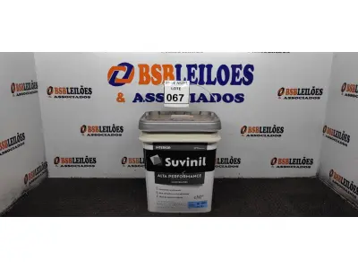 LOTE 067 - 01 GALÃO DE TINTA SUVINIL DE 18L PARA INTERIORES ACABAMENTO FOSCO BRANCO. (NOVO) (NO ESTADO) ATENÇÃO! FAZER A VISITAÇÃO ANTES DE ARREMATAR, NÃO SABEMOS SE FUNCIONA. LEILÃO NÃO TEM GARANTIA E NEM DEVOLUÇÃO, SUJEITO A POSSÍVEIS AVARIAS VISÍVEIS/OCULTAS E/OU AUSÊNCIA DE COMPONENTES.