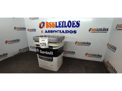 LOTE 129 - 01 GALÃO DE TINTA SUVINIL DE 18L PARA INTERIORES ACABAMENTO FOSCO BRANCO. (NOVO) (NO ESTADO) ATENÇÃO! FAZER A VISITAÇÃO ANTES DE ARREMATAR, NÃO SABEMOS SE FUNCIONA. LEILÃO NÃO TEM GARANTIA E NEM DEVOLUÇÃO, SUJEITO A POSSÍVEIS AVARIAS VISÍVEIS/OCULTAS E/OU AUSÊNCIA DE COMPONENTES.