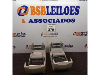 LOTE 379 - 02 IMPRESSORAS TÉRMICAS DIEBOLD. (NO ESTADO) ATENÇÃO! FAZER A VISITAÇÃO ANTES DE ARREMATAR, NÃO SABEMOS SE FUNCIONA. LEILÃO NÃO TEM GARANTIA E NEM DEVOLUÇÃO, SUJEITO A POSSÍVEIS AVARIAS VISÍVEIS/OCULTAS E/OU AUSÊNCIA DE COMPONENTES.