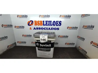 LOTE 146 - 01 GALÃO DE TINTA SUVINIL DE 18L PARA INTERIORES ACABAMENTO FOSCO BRANCO. (NOVO) (NO ESTADO) ATENÇÃO! FAZER A VISITAÇÃO ANTES DE ARREMATAR, NÃO SABEMOS SE FUNCIONA. LEILÃO NÃO TEM GARANTIA E NEM DEVOLUÇÃO, SUJEITO A POSSÍVEIS AVARIAS VISÍVEIS/OCULTAS E/OU AUSÊNCIA DE COMPONENTES.