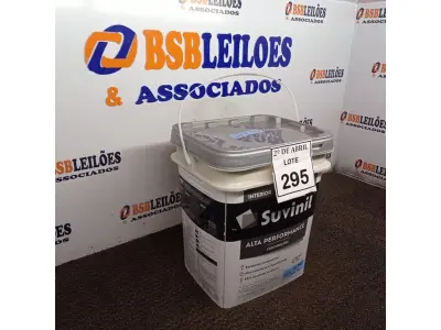 LOTE 295 - 01 GALÃO DE TINTA SUVINIL DE 18L PARA INTERIORES ACABAMENTO FOSCO BRANCO. (NOVO) (NO ESTADO) ATENÇÃO! FAZER A VISITAÇÃO ANTES DE ARREMATAR, NÃO SABEMOS SE FUNCIONA. LEILÃO NÃO TEM GARANTIA E NEM DEVOLUÇÃO, SUJEITO A POSSÍVEIS AVARIAS VISÍVEIS/OCULTAS E/OU AUSÊNCIA DE COMPONENTES.