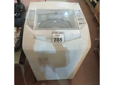 LOTE 285 - 01 MÁQUINA DE LAVAR ROUPAS BRASTEMP 7KG 127VOLTS. (NO ESTADO) ATENÇÃO! FAZER A VISITAÇÃO ANTES DE ARREMATAR, NÃO SABEMOS SE FUNCIONA. LEILÃO NÃO TEM GARANTIA E NEM DEVOLUÇÃO, SUJEITO A POSSÍVEIS AVARIAS VISÍVEIS/OCULTAS E/OU AUSÊNCIA DE COMPONENTES.
