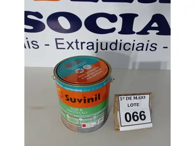 LOTE 066 - 01 LATA DE TINTA SUVINIL ESMALTE PREMIUM INTERIOR/EXTERIOR 3,6L NA COR VERMELHO BRILHANTE. (NO ESTADO) ATENÇÃO! FAZER A VISITAÇÃO ANTES DE ARREMATAR, NÃO SABEMOS SE FUNCIONA. LEILÃO NÃO TEM GARANTIA E NEM DEVOLUÇÃO, SUJEITO A POSSÍVEIS AVARIAS VISÍVEIS/OCULTAS E/OU AUSÊNCIA DE COMPONENTES.