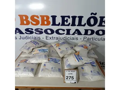 LOTE 275 - 10 PACOTES DE GRANITINA/08 PARA GRAFIADO COM 4KG CADA. (NO ESTADO) ATENÇÃO! FAZER A VISITAÇÃO ANTES DE ARREMATAR, NÃO SABEMOS SE FUNCIONA. LEILÃO NÃO TEM GARANTIA E NEM DEVOLUÇÃO, SUJEITO A POSSÍVEIS AVARIAS VISÍVEIS/OCULTAS E/OU AUSÊNCIA DE COMPONENTES.