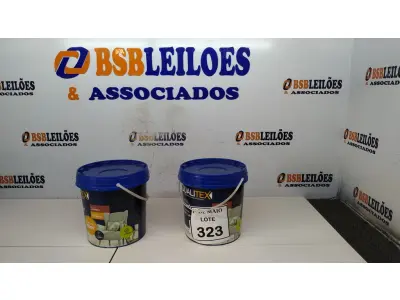 LOTE 323 - 02 GALÕES DE TINTA DE 3,6L AMARELO SOL MARCA QUALITEX. (NOVO) (NO ESTADO) ATENÇÃO! FAZER A VISITAÇÃO ANTES DE ARREMATAR, NÃO SABEMOS SE FUNCIONA. LEILÃO NÃO TEM GARANTIA E NEM DEVOLUÇÃO, SUJEITO A POSSÍVEIS AVARIAS VISÍVEIS/OCULTAS E/OU AUSÊNCIA DE COMPONENTES.
