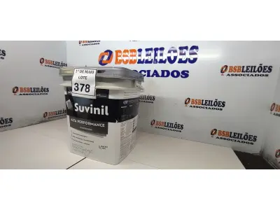 LOTE 378 - 01 BALDE DE TINTA SUVINIL INTERIORES FOSCOS 18L NA COR FOSCO BRANCO. VENCIMENTO 10/2027 (NOVO) (NO ESTADO) ATENÇÃO! FAZER A VISITAÇÃO ANTES DE ARREMATAR, NÃO SABEMOS SE FUNCIONA. LEILÃO NÃO TEM GARANTIA E NEM DEVOLUÇÃO, SUJEITO A POSSÍVEIS AVARIAS VISÍVEIS/OCULTAS E/OU AUSÊNCIA DE COMPONENTES.