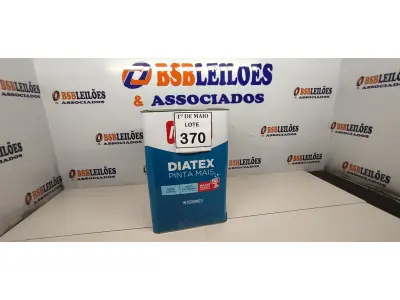 LOTE 370 - 01 LATA DE TINTA PARA INTERIORES IQUINE DIATEX BASE P ACRÍLICO FOSCO 18 L. (NOVO) (NO ESTADO) ATENÇÃO! FAZER A VISITAÇÃO ANTES DE ARREMATAR, NÃO SABEMOS SE FUNCIONA. LEILÃO NÃO TEM GARANTIA E NEM DEVOLUÇÃO, SUJEITO A POSSÍVEIS AVARIAS VISÍVEIS/OCULTAS E/OU AUSÊNCIA DE COMPONENTES.
