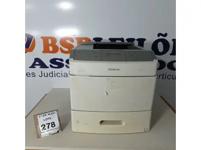 LOTE 278 - 01 IMPRESSORA LEXMARK T654DN.  (NO ESTADO) ATENÇÃO! FAZER A VISITAÇÃO ANTES DE ARREMATAR, NÃO SABEMOS SE FUNCIONA. LEILÃO NÃO TEM GARANTIA E NEM DEVOLUÇÃO, SUJEITO A POSSÍVEIS AVARIAS VISÍVEIS/OCULTAS E/OU AUSÊNCIA DE COMPONENTES.
