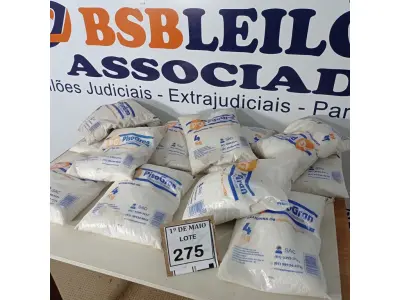 LOTE 275 - 10 PACOTES DE GRANITINA/08 PARA GRAFIADO COM 4KG CADA. (NO ESTADO) ATENÇÃO! FAZER A VISITAÇÃO ANTES DE ARREMATAR, NÃO SABEMOS SE FUNCIONA. LEILÃO NÃO TEM GARANTIA E NEM DEVOLUÇÃO, SUJEITO A POSSÍVEIS AVARIAS VISÍVEIS/OCULTAS E/OU AUSÊNCIA DE COMPONENTES.