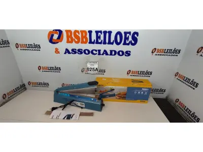 LOTE 025 - 01 SELADORA MANUAL DE PLÁSTICO 8NIVEIS DE AJUSTE MATERIAL ABS DESLIGAMENTO AUTOMÁTICO 220V 300MM POTÊNCIA 400W   (NOVO) (NO ESTADO) ATENÇÃO! FAZER A VISITAÇÃO ANTES DE ARREMATAR, NÃO SABEMOS SE FUNCIONA. LEILÃO NÃO TEM GARANTIA E NEM DEVOLUÇÃO, SUJEITO A POSSÍVEIS AVARIAS VISÍVEIS/OCULTAS E/OU AUSÊNCIA DE COMPONENTES.
