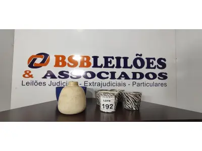 LOTE 192 - 08 VASOS DECORATIVOS. (NO ESTADO) ATENÇÃO! FAZER A VISITAÇÃO ANTES DE ARREMATAR, NÃO SABEMOS SE FUNCIONA, LEILÃO NÃO TEM GARANTIA E NEM DEVOLUÇÃO, SUJEITO A POSSÍVEIS AVARIAS VISÍVEIS/OCULTAS E/OU AUSÊNCIA DE COMPONENTES.