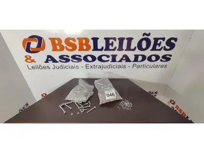 LOTE 046 - 01 LOTE COM GRANDE QUANTIDADE DE REBITES E PARAFUSOS. (NO ESTADO) ATENÇÃO! FAZER A VISITAÇÃO ANTES DE ARREMATAR, NÃO SABEMOS SE FUNCIONA, LEILÃO NÃO TEM GARANTIA E NEM DEVOLUÇÃO, SUJEITO A POSSÍVEIS AVARIAS VISÍVEIS/OCULTAS E/OU AUSÊNCIA DE COMPONENTES.