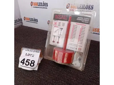 LOTE 458 - 01 SERRA COPO DIAMANTADA COM HASTE. (NO ESTADO) ATENÇÃO! FAZER A VISITAÇÃO ANTES DE ARREMATAR, NÃO SABEMOS SE FUNCIONA, LEILÃO NÃO TEM GARANTIA E NEM DEVOLUÇÃO, SUJEITO A POSSÍVEIS AVARIAS VISÍVEIS/OCULTAS E/OU AUSÊNCIA DE COMPONENTES.