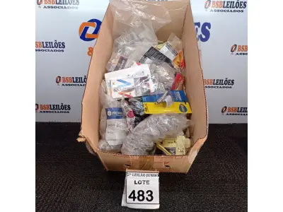 LOTE 483 - 01 LOTE COM GRANDE QUANTIDADE DE RESISTÊNCIAS E MATERIAIS PARA ELÉTRICA DIVERSOS. (NO ESTADO) ATENÇÃO! FAZER A VISITAÇÃO ANTES DE ARREMATAR, NÃO SABEMOS SE FUNCIONA, LEILÃO NÃO TEM GARANTIA E NEM DEVOLUÇÃO, SUJEITO A POSSÍVEIS AVARIAS VISÍVEIS/OCULTAS E/OU AUSÊNCIA DE COMPONENTES.