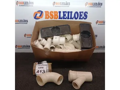 LOTE 413 - 01 LOTE COM GRANDE QUANTIDADE DE CONEXÕES HIDRÁULICAS MEDIDAS DIVERSAS. (NO ESTADO) ATENÇÃO! FAZER A VISITAÇÃO ANTES DE ARREMATAR, NÃO SABEMOS SE FUNCIONA, LEILÃO NÃO TEM GARANTIA E NEM DEVOLUÇÃO, SUJEITO A POSSÍVEIS AVARIAS VISÍVEIS/OCULTAS E/OU AUSÊNCIA DE COMPONENTES.
