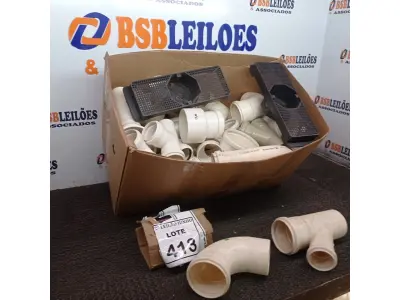 LOTE 413 - 01 LOTE COM GRANDE QUANTIDADE DE CONEXÕES HIDRÁULICAS MEDIDAS DIVERSAS. (NO ESTADO) ATENÇÃO! FAZER A VISITAÇÃO ANTES DE ARREMATAR, NÃO SABEMOS SE FUNCIONA, LEILÃO NÃO TEM GARANTIA E NEM DEVOLUÇÃO, SUJEITO A POSSÍVEIS AVARIAS VISÍVEIS/OCULTAS E/OU AUSÊNCIA DE COMPONENTES.