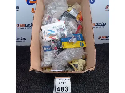LOTE 483 - 01 LOTE COM GRANDE QUANTIDADE DE RESISTÊNCIAS E MATERIAIS PARA ELÉTRICA DIVERSOS. (NO ESTADO) ATENÇÃO! FAZER A VISITAÇÃO ANTES DE ARREMATAR, NÃO SABEMOS SE FUNCIONA, LEILÃO NÃO TEM GARANTIA E NEM DEVOLUÇÃO, SUJEITO A POSSÍVEIS AVARIAS VISÍVEIS/OCULTAS E/OU AUSÊNCIA DE COMPONENTES.