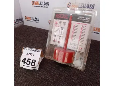 LOTE 458 - 01 SERRA COPO DIAMANTADA COM HASTE. (NO ESTADO) ATENÇÃO! FAZER A VISITAÇÃO ANTES DE ARREMATAR, NÃO SABEMOS SE FUNCIONA, LEILÃO NÃO TEM GARANTIA E NEM DEVOLUÇÃO, SUJEITO A POSSÍVEIS AVARIAS VISÍVEIS/OCULTAS E/OU AUSÊNCIA DE COMPONENTES.