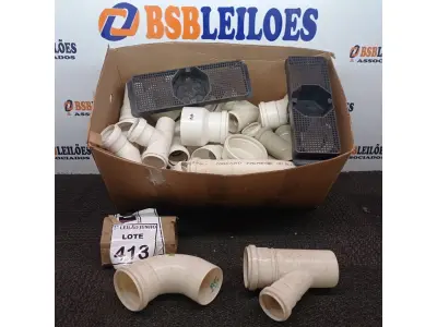LOTE 413 - 01 LOTE COM GRANDE QUANTIDADE DE CONEXÕES HIDRÁULICAS MEDIDAS DIVERSAS. (NO ESTADO) ATENÇÃO! FAZER A VISITAÇÃO ANTES DE ARREMATAR, NÃO SABEMOS SE FUNCIONA, LEILÃO NÃO TEM GARANTIA E NEM DEVOLUÇÃO, SUJEITO A POSSÍVEIS AVARIAS VISÍVEIS/OCULTAS E/OU AUSÊNCIA DE COMPONENTES.