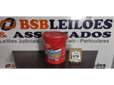 LOTE 078 - 01 GALÃO DE 18L DE ADITIVO PLASTIFICANTE PARA ARGAMASSA MARCA DRYKAL. (NOVO) (NO ESTADO) ATENÇÃO! FAZER A VISITAÇÃO ANTES DE ARREMATAR, NÃO SABEMOS SE FUNCIONA. LEILÃO NÃO TEM GARANTIA E NEM DEVOLUÇÃO, SUJEITO A POSSÍVEIS AVARIAS VISÍVEIS/OCULTAS E/OU AUSÊNCIA DE COMPONENTES.