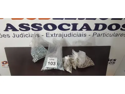 LOTE 103 - 01 LOTE COM GRANDE QUANTIDADE DE PARAFUSOS E CONECTORES DE METAL. (NO ESTADO) ATENÇÃO! FAZER A VISITAÇÃO ANTES DE ARREMATAR, NÃO SABEMOS SE FUNCIONA, LEILÃO NÃO TEM GARANTIA E NEM DEVOLUÇÃO, SUJEITO A POSSÍVEIS AVARIAS VISÍVEIS/OCULTAS E/OU AUSÊNCIA DE COMPONENTES.