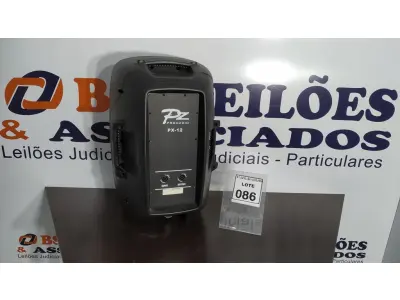 LOTE 086 - 01 CAIXA DE SOM PASSIVA PX-12. (NO ESTADO) ATENÇÃO! FAZER A VISITAÇÃO ANTES DE ARREMATAR, NÃO SABEMOS SE FUNCIONA. LEILÃO NÃO TEM GARANTIA E NEM DEVOLUÇÃO, SUJEITO A POSSÍVEIS AVARIAS VISÍVEIS/OCULTAS E/OU AUSÊNCIA DE COMPONENTES.