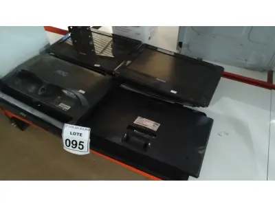 LOTE 095 - 08 MONITORES LCD DE MARCAS E MODELOS DIVERSOS. (NO ESTADO) ATENÇÃO! FAZER A VISITAÇÃO ANTES DE ARREMATAR, NÃO SABEMOS SE FUNCIONA. LEILÃO NÃO TEM GARANTIA E NEM DEVOLUÇÃO, SUJEITO A POSSÍVEIS AVARIAS VISÍVEIS/OCULTAS E/OU AUSÊNCIA DE COMPONENTES.