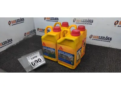 LOTE 090 - 04 ADITIVOS PLASTIFICANTE PARA ARGAMASSA DE ASSENTAMENTO E REBOCO COM 3,6L MARCA SIKA.  (NO ESTADO) ATENÇÃO! FAZER A VISITAÇÃO ANTES DE ARREMATAR, NÃO SABEMOS SE FUNCIONA. LEILÃO NÃO TEM GARANTIA E NEM DEVOLUÇÃO, SUJEITO A POSSÍVEIS AVARIAS VISÍVEIS/OCULTAS E/OU AUSÊNCIA DE COMPONENTES.
