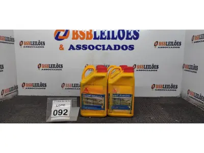 LOTE 092 - 04 ADITIVOS PLASTIFICANTE PARA ARGAMASSA DE ASSENTAMENTO E REBOCO COM 3,6L MARCA SIKA.  (NO ESTADO) ATENÇÃO! FAZER A VISITAÇÃO ANTES DE ARREMATAR, NÃO SABEMOS SE FUNCIONA. LEILÃO NÃO TEM GARANTIA E NEM DEVOLUÇÃO, SUJEITO A POSSÍVEIS AVARIAS VISÍVEIS/OCULTAS E/OU AUSÊNCIA DE COMPONENTES.