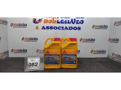LOTE 082 - 04 ADITIVOS PLASTIFICANTE PARA ARGAMASSA DE ASSENTAMENTO E REBOCO COM 3,6L MARCA SIKA.  (NO ESTADO) ATENÇÃO! FAZER A VISITAÇÃO ANTES DE ARREMATAR, NÃO SABEMOS SE FUNCIONA. LEILÃO NÃO TEM GARANTIA E NEM DEVOLUÇÃO, SUJEITO A POSSÍVEIS AVARIAS VISÍVEIS/OCULTAS E/OU AUSÊNCIA DE COMPONENTES.