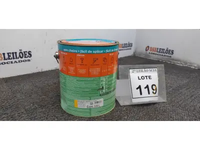 LOTE 119 - 01 LATA DE TINTA ESMALTE PARA MADEIRAS E METAIS NA COR BRILHANTE AMARELO OURO DE 3,6L MARCA SUVINIL. (NOVO) (NO ESTADO) ATENÇÃO! FAZER A VISITAÇÃO ANTES DE ARREMATAR, NÃO SABEMOS SE FUNCIONA. LEILÃO NÃO TEM GARANTIA E NEM DEVOLUÇÃO, SUJEITO A POSSÍVEIS AVARIAS VISÍVEIS/OCULTAS E/OU AUSÊNCIA DE COMPONENTES.
