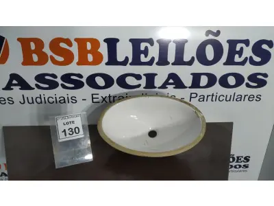 LOTE 130 - 01 CUBA PARA PIA DE BANHEIRO NA COR BRANCA (NOVO). (NO ESTADO) ATENÇÃO! FAZER A VISITAÇÃO ANTES DE ARREMATAR, NÃO SABEMOS SE FUNCIONA. LEILÃO NÃO TEM GARANTIA E NEM DEVOLUÇÃO, SUJEITO A POSSÍVEIS AVARIAS VISÍVEIS/OCULTAS E/OU AUSÊNCIA DE COMPONENTES.