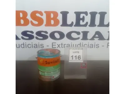 LOTE 116 - 01 LATA DE TINTA ESMALTE DE 3,6L NA COR BRILHANTE VERMELHO MARCA SUVINIL. (NO ESTADO) ATENÇÃO! FAZER A VISITAÇÃO ANTES DE ARREMATAR, NÃO SABEMOS SE FUNCIONA. LEILÃO NÃO TEM GARANTIA E NEM DEVOLUÇÃO, SUJEITO A POSSÍVEIS AVARIAS VISÍVEIS/OCULTAS E/OU AUSÊNCIA DE COMPONENTES.