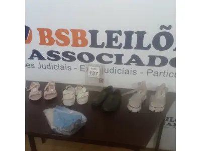 LOTE 137 - 03 PARES DE SANDÁLIA, 01 SAPATO DE BORRACHA E VÁRIAS CUECAS MASCULINAS INFANTIL. (NO ESTADO) ATENÇÃO! FAZER A VISITAÇÃO ANTES DE ARREMATAR, NÃO SABEMOS SE FUNCIONA. LEILÃO NÃO TEM GARANTIA E NEM DEVOLUÇÃO, SUJEITO A POSSÍVEIS AVARIAS VISÍVEIS/OCULTAS E/OU AUSÊNCIA DE COMPONENTES.