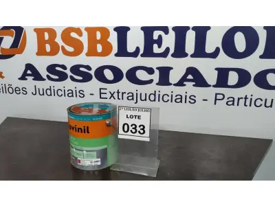 LOTE 033 - 01 LATA DE TINTA ESMALTE DE 3,6L NA COR BRILHANTE VERMELHO MARCA SUVINIL. (NO ESTADO) ATENÇÃO! FAZER A VISITAÇÃO ANTES DE ARREMATAR, NÃO SABEMOS SE FUNCIONA. LEILÃO NÃO TEM GARANTIA E NEM DEVOLUÇÃO, SUJEITO A POSSÍVEIS AVARIAS VISÍVEIS/OCULTAS E/OU AUSÊNCIA DE COMPONENTES.