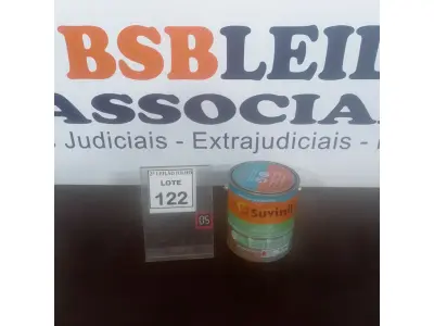 LOTE 122 - 01 LATA DE TINTA ESMALTE DE 3,6L NA COR BRILHANTE VERMELHO MARCA SUVINIL. (NO ESTADO) ATENÇÃO! FAZER A VISITAÇÃO ANTES DE ARREMATAR, NÃO SABEMOS SE FUNCIONA. LEILÃO NÃO TEM GARANTIA E NEM DEVOLUÇÃO, SUJEITO A POSSÍVEIS AVARIAS VISÍVEIS/OCULTAS E/OU AUSÊNCIA DE COMPONENTES.
