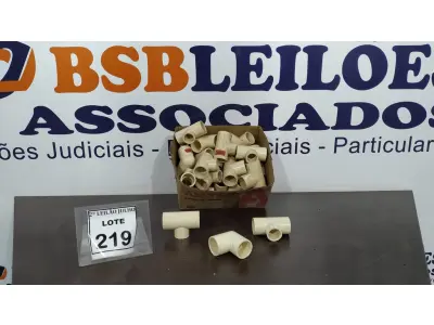 LOTE 219 - 01 LOTE COM VÁRIOS TÊ E JOELHOS HIDRÁULICOS MEDIDAS DIVERSAS. (NO ESTADO) ATENÇÃO! FAZER A VISITAÇÃO ANTES DE ARREMATAR, NÃO SABEMOS SE FUNCIONA. LEILÃO NÃO TEM GARANTIA E NEM DEVOLUÇÃO, SUJEITO A POSSÍVEIS AVARIAS VISÍVEIS/OCULTAS E/OU AUSÊNCIA DE COMPONENTES.