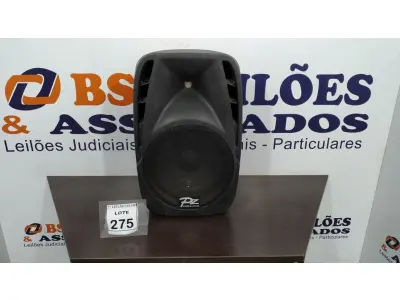 LOTE 275 - 01 CAIXA DE SOM MARCA PZ PRO ÁUDIO. (NO ESTADO) ATENÇÃO! FAZER A VISITAÇÃO ANTES DE ARREMATAR, NÃO SABEMOS SE FUNCIONA. LEILÃO NÃO TEM GARANTIA E NEM DEVOLUÇÃO, SUJEITO A POSSÍVEIS AVARIAS VISÍVEIS/OCULTAS E/OU AUSÊNCIA DE COMPONENTES.