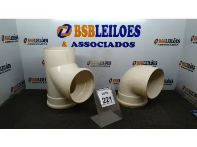 LOTE 221 - 01 TÊ DE ESGOTO DN 200MM E 01 JOELHO ESGOTO DN 200MM. (NO ESTADO) ATENÇÃO! FAZER A VISITAÇÃO ANTES DE ARREMATAR, NÃO SABEMOS SE FUNCIONA. LEILÃO NÃO TEM GARANTIA E NEM DEVOLUÇÃO, SUJEITO A POSSÍVEIS AVARIAS VISÍVEIS/OCULTAS E/OU AUSÊNCIA DE COMPONENTES.