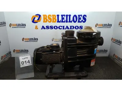 LOTE 014 - 01 BOMBA COM PRÉ FILTRO DE PISCINA. (NO ESTADO) ATENÇÃO! FAZER A VISITAÇÃO ANTES DE ARREMATAR, NÃO SABEMOS SE FUNCIONA, LEILÃO NÃO TEM GARANTIA E NEM DEVOLUÇÃO, SUJEITO A POSSÍVEIS AVARIAS VISÍVEIS/OCULTAS E/OU AUSÊNCIA DE COMPONENTES.