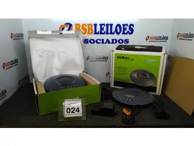 LOTE 024 - 02 APARELHOS DE AUDIOCONFERÊNCIA MARCA INTELBRAS. (NO ESTADO) ATENÇÃO! FAZER A VISITAÇÃO ANTES DE ARREMATAR, NÃO SABEMOS SE FUNCIONA, LEILÃO NÃO TEM GARANTIA E NEM DEVOLUÇÃO, SUJEITO A POSSÍVEIS AVARIAS VISÍVEIS/OCULTAS E/OU AUSÊNCIA DE COMPONENTES.