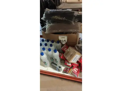 LOTE 101 - 01 LOTE COM GRANDE QUANTIDADE DE ARAMES DE CADERNOS, CLIPS DE PAPEL, COLCHETES XR E ÁLCOOL EM GEL 70%. (NO ESTADO) ATENÇÃO! FAZER A VISITAÇÃO ANTES DE ARREMATAR, NÃO SABEMOS SE FUNCIONA, LEILÃO NÃO TEM GARANTIA E NEM DEVOLUÇÃO, SUJEITO A POSSÍVEIS AVARIAS VISÍVEIS/OCULTAS E/OU AUSÊNCIA DE COMPONENTES.