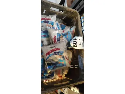 LOTE 109 - 01 LOTE COM GRANDE QUANTIDADE PACOTES DE GESSO RÁPIDO PARA MOLDURAS, REPAROS E MOLDES DE 1KG CADA MARCA REJUMASSA. (NOVO) (NO ESTADO) ATENÇÃO! FAZER A VISITAÇÃO ANTES DE ARREMATAR, NÃO SABEMOS SE FUNCIONA. LEILÃO NÃO TEM GARANTIA E NEM DEVOLUÇÃO, SUJEITO A POSSÍVEIS AVARIAS VISÍVEIS/OCULTAS E/OU AUSÊNCIA DE COMPONENTES.