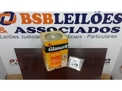 LOTE 079 - 01 LATA DE TINTA ACRÍLICA 18L NA COR FOSCO PALHA MARCA GLASURIT. (NO ESTADO) ATENÇÃO! FAZER A VISITAÇÃO ANTES DE ARREMATAR, NÃO SABEMOS SE FUNCIONA, LEILÃO NÃO TEM GARANTIA E NEM DEVOLUÇÃO, SUJEITO A POSSÍVEIS AVARIAS VISÍVEIS/OCULTAS E/OU AUSÊNCIA DE COMPONENTES.