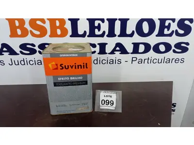 LOTE 099 - 01 LATA DE TEXTURATTO PREMIUM 26KG NA COR PALHA MARCA SUVINIL. (NO ESTADO) ATENÇÃO! FAZER A VISITAÇÃO ANTES DE ARREMATAR, NÃO SABEMOS SE FUNCIONA, LEILÃO NÃO TEM GARANTIA E NEM DEVOLUÇÃO, SUJEITO A POSSÍVEIS AVARIAS VISÍVEIS/OCULTAS E/OU AUSÊNCIA DE COMPONENTES.