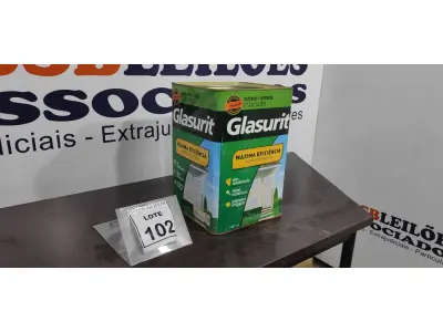 LOTE 102 - 01 LATA DE ACRÍLICO FOSCO 18L NA COR FOSCO BRANCO NEVE MARCA GLASURIT. (NO ESTADO) ATENÇÃO! FAZER A VISITAÇÃO ANTES DE ARREMATAR, NÃO SABEMOS SE FUNCIONA, LEILÃO NÃO TEM GARANTIA E NEM DEVOLUÇÃO, SUJEITO A POSSÍVEIS AVARIAS VISÍVEIS/OCULTAS E/OU AUSÊNCIA DE COMPONENTES.