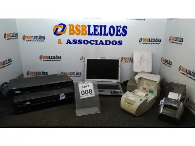 LOTE 008 - 01 NOTEBOOK WIN, 01 APARELHO DE DVD MARCA PIONEER, 01 APARELHO DE VÍDEO CASSETE MARCA TOSHIBA, 01 IMPRESSORA DE ETIQUETA, 01 IMPRESSORA DE CUPOM, 01 DISTRIBUIDOR DE VÍDEO E 02 PONTOS DE ACESO SEM FIO. (NO ESTADO) ATENÇÃO! FAZER A VISITAÇÃO ANTES DE ARREMATAR, NÃO SABEMOS SE FUNCIONA, LEILÃO NÃO TEM GARANTIA E NEM DEVOLUÇÃO, SUJEITO A POSSÍVEIS AVARIAS VISÍVEIS/OCULTAS E/OU AUSÊNCIA DE COMPONENTES.
