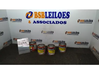 LOTE 011 - 04 LATAS DE ESMALTE SINTÉTICO DE 900ML CORES VARIADAS MARCA GLASURIT. (NO ESTADO) ATENÇÃO! FAZER A VISITAÇÃO ANTES DE ARREMATAR, NÃO SABEMOS SE FUNCIONA, LEILÃO NÃO TEM GARANTIA E NEM DEVOLUÇÃO, SUJEITO A POSSÍVEIS AVARIAS VISÍVEIS/OCULTAS E/OU AUSÊNCIA DE COMPONENTES.